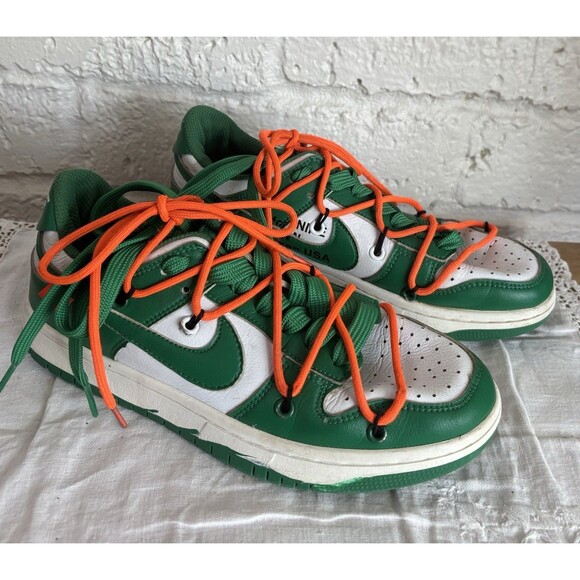 Nike Dunk Low x OFF-WHITE Size 7.5 - Pine Green 2019 - Picture 1 of 16